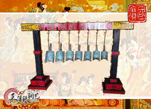 7件編鐘，觀賞裝飾編鐘，可發(fā)音編鐘